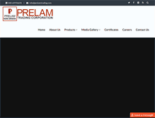 Tablet Screenshot of prelamtrading.com